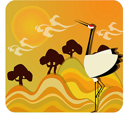 EPS 나무 동물 구름 척추동물 전통 문양 계절 명절 백그라운드 일러스트 조류 새해 한국 풍경 사람없음 설날 전통문양 학 보름달 달 국내일러스트 자연요소 식물 기념일 아시아 파일형식 벡터