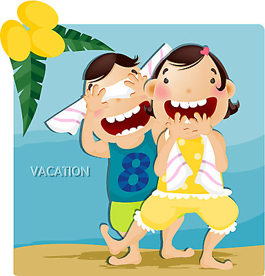 EPS 주간 전신 계절 여자 교육 남자 어린이 모래 일러스트 방학 여름방학 서기 사람 소녀 소년 해변 야외 두명 여름 여름휴가 바캉스 모래사장 야자수 어린이만 국내일러스트 자연요소 나무 바다 모션 휴가 파일형식 벡터 여름_계절