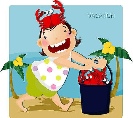 EPS 주간 전신 계절 여자 교육 어린이 바다 일러스트 청소년 방학 여름방학 한명 서기 사람 소녀 해변 야외 10대 여름 여름휴가 바캉스 야자수 꽃게 게 여자만 여자한명만 십대만 십대여자만 십대여자한명만 국내일러스트 자연요소 나무 1 모션 휴가 갑각류 파일형식 벡터 여름_계절