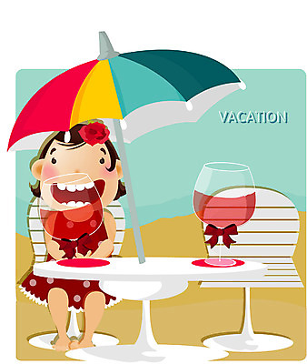 EPS 주간 전신 계절 여자 교육 어린이 일러스트 방학 휴가 여름방학 한명 사람 앉기 소녀 20대 성인 해변 야외 여름 여름휴가 바캉스 와인 주스 파라솔 여자만 여자한명만 국내일러스트 자연요소 1 음료 바다 모션 주류 청년 파일형식 벡터 여름_계절