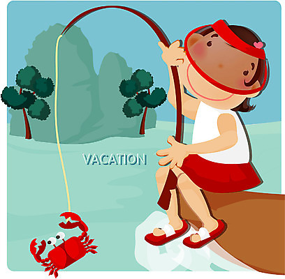 EPS 주간 전신 계절 여자 교육 어린이 일러스트 낚시 방학 여름방학 한명 사람 앉기 소녀 20대 성인 야외 여름 여름휴가 바캉스 꽃게 게 낚싯대 여자만 여자한명만 국내일러스트 자연요소 1 모션 레저 휴가 갑각류 청년 낚시용품 파일형식 벡터 여름_계절