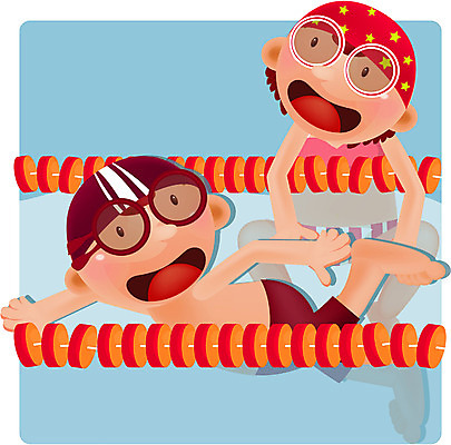 EPS 전신 여자 남자 어린이 스포츠 올림픽 유니폼 일러스트 운동선수 사람 소년 두명 풀장 수영 물안경 하계스포츠 수영모 어린이만 국내일러스트 옷 수영장 수상스포츠 수영용품 파일형식 벡터