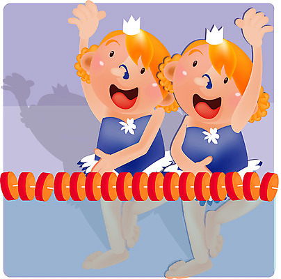 EPS 전신 여자 어린이 스포츠 올림픽 유니폼 일러스트 하계올림픽 서기 사람 소녀 두명 금발 하계스포츠 수중발레 여자만 어린이만 소녀만 국내일러스트 헤어스타일 옷 모션 수중스포츠 파일형식 벡터