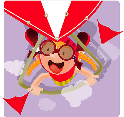 EPS 주간 여자 어린이 일러스트 하늘 레저 한명 사람 소녀 상반신 20대 성인 야외 여름 레포츠 금발 행글라이더 여자만 여자한명만 국내일러스트 자연요소 1 헤어스타일 계절 스포츠 청년 파일형식 벡터