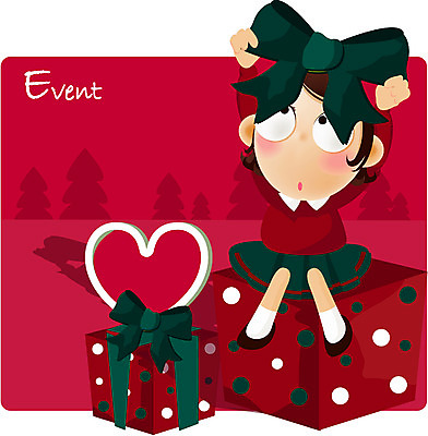 EPS 전신 여자 리본 어린이 일러스트 청소년 선물 한명 사람 앉기 소녀 이벤트 10대 상자 파티 여자만 여자한명만 십대만 십대여자만 십대여자한명만 국내일러스트 1 모션 파일형식 벡터