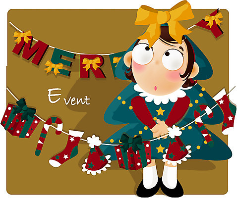 EPS 전신 여자 기념일 리본 종교 어린이 크리스마스 일러스트 청소년 한명 서기 사람 소녀 이벤트 장식 10대 크리스마스트리 오브젝트 여자만 여자한명만 십대만 십대여자만 십대여자한명만 국내일러스트 1 모션 파일형식 벡터