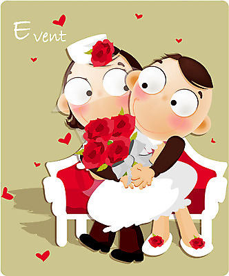 EPS 전신 커플 드레스 여자 남자 신부 부케 신랑 결혼 의자 일러스트 사람 앉기 정장 턱시도 이벤트 성인 두명 장미 로맨틱 성인만 국내일러스트 옷 꽃 꽃다발 가구 컨셉 관계 모션 파일형식 벡터