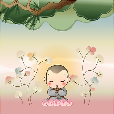 EPS 전통 기념일 남자 종교 초등학생 어린이 불교 일러스트 한명 사람 소년 부처님오신날 승려 동자승 불공 남자만 남자한명만 어린이만 소년만 소년한명만 국내일러스트 1 학생 이벤트 성직자 파일형식 벡터