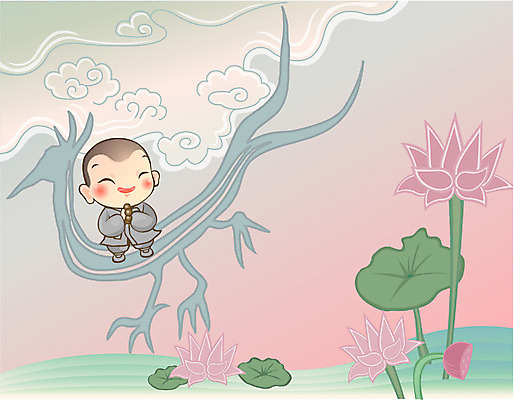 EPS 전통 기념일 남자 종교 초등학생 어린이 불교 일러스트 상상 연꽃 한명 사람 소년 야외 부처님오신날 승려 동자승 남자만 남자한명만 어린이만 소년만 소년한명만 국내일러스트 1 학생 꽃 이벤트 성직자 파일형식 벡터