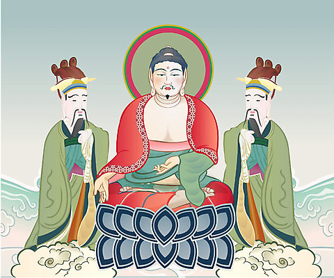 EPS 전통 기념일 종교 불교 일러스트 종교용품 부처님오신날 불상 불교용품 부처 국내일러스트 이벤트 파일형식 벡터