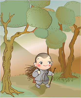 EPS 나무 전통 기념일 남자 종교 초등학생 어린이 불교 일러스트 한명 사람 소년 야외 부처님오신날 장작 승려 동자승 지게 남자만 남자한명만 어린이만 소년만 소년한명만 국내일러스트 식물 1 학생 이벤트 성직자 파일형식 벡터