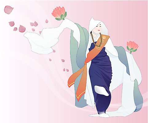 EPS 전통 여자 기념일 종교 불교 일러스트 연꽃 한명 사람 20대 성인 부처님오신날 전통무용 여자만 여자한명만 성인여자만 청년만 청년여자만 성인한명만 청년여자한명만 성인여자한명만 성인만 국내일러스트 1 꽃 이벤트 청년 춤 파일형식 벡터