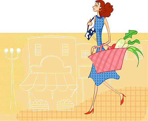 EPS 전신 라이프스타일 여자 음식 가사 채소 일러스트 한명 사람 20대 성인 야외 라이프 생활 초록색 쇼핑 장보기 청춘 걷기 장바구니 외출 아줌마 주부 미시라이프 여자만 여자한명만 성인여자만 청년만 청년여자만 성인한명만 청년여자한명만 성인여자한명만 성인만 세련 국내일러스트 1 컬러 중년 컨셉 모션 청년 바구니 파일형식 벡터