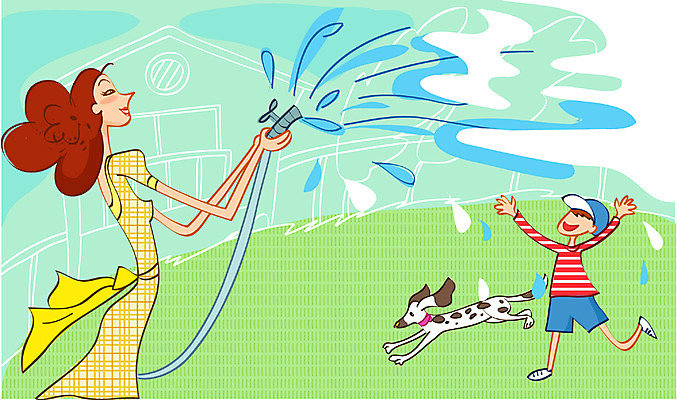 EPS 주간 라이프스타일 건축물 여자 남자 행복 반려견 아들 어린이 일러스트 부분 가족 물놀이 놀이 엄마 주택 사람 상반신 야외 두명 라이프 생활 반려동물 청춘 정원 육아 개 강아지 즐거움 아줌마 주부 미시라이프 호스 세련 국내일러스트 자연요소 동물 건축 감정 중년 컨셉 포유류 관계 건물 파일형식 벡터