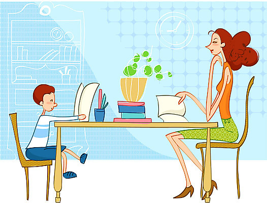 EPS 전신 라이프스타일 여자 어린이교육 교육 남자 화분 아들 어린이 시계 가구 일러스트 책장 주택 실내 사람 두명 라이프 생활 책 청춘 독서 육아 아줌마 주부 공부방 미시라이프 어린이만 세련 국내일러스트 중년 생활용품 컨셉 가족 내부 건물 파일형식 벡터