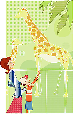 EPS 동물 라이프스타일 여자 남자 행복 아들 어린이 일러스트 부분 엄마 휴식 동물원 사람 상반신 취미 야외 두명 라이프 생활 청춘 소풍 화목 봄 기린 아줌마 주부 미시라이프 세련 국내일러스트 계절 감정 중년 컨셉 포유류 가족 야외활동 파일형식 벡터