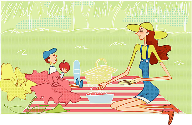 EPS 라이프스타일 여자 남자 꽃 아들 어린이 음식 여행 일러스트 엄마 휴가 사람 취미 야외 두명 라이프 생활 청춘 소풍 바구니 봄 육아 매트 아줌마 주부 도시락 미시라이프 세련 국내일러스트 식물 계절 중년 컨셉 가족 야외활동 파일형식 벡터