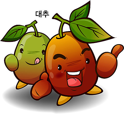 EPS 식물 캐릭터 음식 일러스트 홍보캐릭터 의인화 사람없음 알림 특산물 음식캐릭터 대추 특산물캐릭터 일러캐릭터 파일형식 벡터