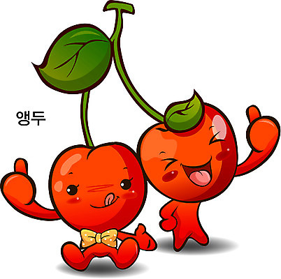 EPS 식물 캐릭터 음식 과일 일러스트 홍보캐릭터 의인화 사람없음 앵두 체리 알림 특산물 음식캐릭터 과일캐릭터 특산물캐릭터 체리캐릭터 일러캐릭터 열매 파일형식 벡터