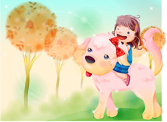 EPS 여자 감정 초등학생 어린이 단풍 일러스트 상상 자연 동화 한명 사람 소녀 개 강아지 순수 가로수 여자만 여자한명만 어린이만 소녀만 소녀한명만 국내일러스트 1 학생 컨셉 잎 포유류 반려동물 생태계 파일형식 벡터