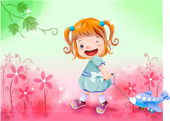 EPS 여자 꽃 감정 초등학생 어린이 일러스트 상상 자연 동화 한명 사람 소녀 장난감 순수 여자만 여자한명만 어린이만 소녀만 소녀한명만 국내일러스트 식물 1 학생 컨셉 생태계 파일형식 벡터