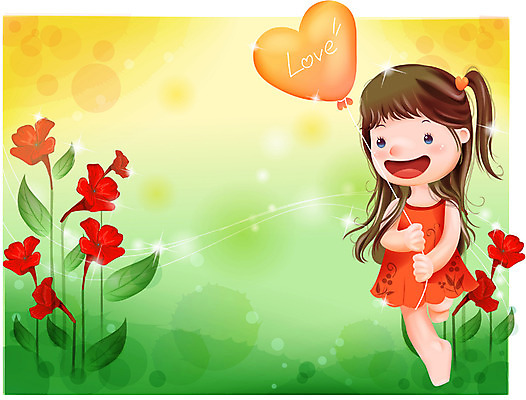 EPS 여자 꽃 감정 초등학생 어린이 일러스트 상상 자연 동화 한명 사람 소녀 초원 순수 풍선 여자만 여자한명만 어린이만 소녀만 소녀한명만 국내일러스트 식물 1 학생 컨셉 생태계 파일형식 벡터