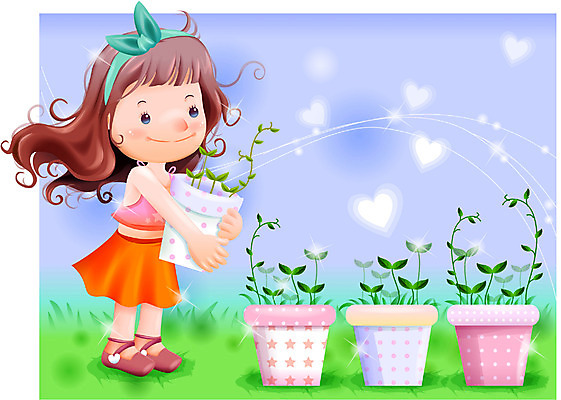 EPS 주간 여자 감정 화분 초등학생 어린이 일러스트 상상 자연 동화 한명 사람 소녀 야외 새싹 순수 여자만 여자한명만 어린이만 소녀만 소녀한명만 국내일러스트 자연요소 식물 1 학생 컨셉 생태계 파일형식 벡터