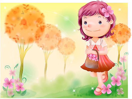 EPS 여자 꽃 감정 초등학생 어린이 단풍 일러스트 상상 자연 동화 한명 사람 소녀 야외 산책 순수 가로수 꽃바구니 여자만 여자한명만 어린이만 소녀만 소녀한명만 국내일러스트 식물 1 학생 컨셉 잎 휴식 바구니 생태계 파일형식 벡터