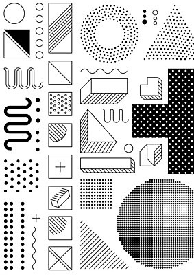 EPS 해외이미지 모양 디자인 포스터 선 백그라운드 패턴 일러스트 추상 사람없음 그래픽 장식 노란색 검은색 흰색 점 원형 기하학 팝 멤피스디자인 해외202004 해외일러스트 도형 컬러 무늬 파일형식 벡터