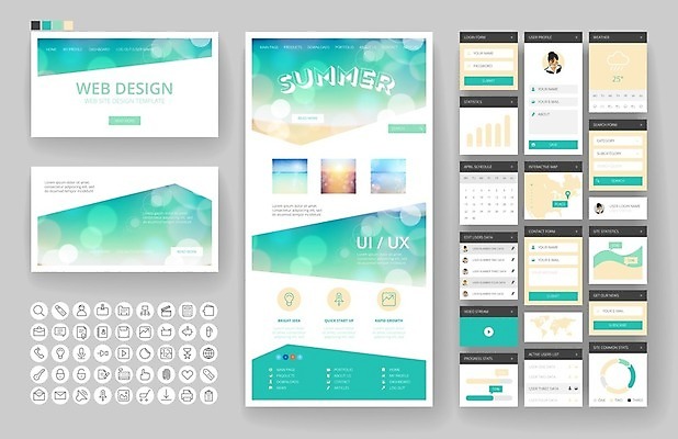 EPS 해외이미지 템플릿 디자인 바다 여행 지도 인터넷 일러스트 비즈니스 하늘 모바일 휴가 사람없음 그래픽 초록색 여름 세트 세계 햇빛 태양 웹 플랫 메뉴 휴양지 레이아웃 페이지 UI 인터페이스 해외202004 해외일러스트 자연요소 계절 컬러 장소 파일형식 벡터