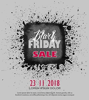 EPS 해외이미지 배너 백그라운드 일러스트 프레임 이벤트 타이포그라피 사람없음 라벨 세일 검은색 페인트 떨어짐 블랙프라이데이 해외202004 해외일러스트 문자 컬러 컨셉 데이이벤트 파일형식 벡터