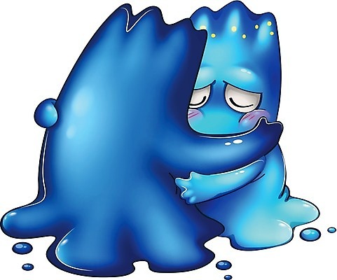 EPS 해외이미지 캐릭터 일러스트 포옹 사람없음 파란색 친구 몬스터 해외202004 해외일러스트 일러캐릭터 컬러 관계 안기 파일형식 벡터