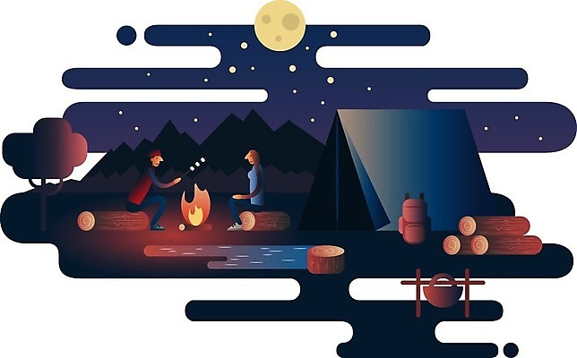 EPS 해외이미지 나무 커플 여자 남자 음식 여행 백그라운드 일러스트 자연 하늘 휴가 불꽃 산 텐트 사람 풍경 야외 두명 목재 그래픽 여름 빛 여행객 캠핑 달 뜨거움 플랫 야간 장작 모닥불 캠핑장 언덕 벽난로 내추럴 성인만 해외202004 해외일러스트 자연요소 식물 계절 재료 관계 불 레저 캠핑도구 생태계 파일형식 벡터