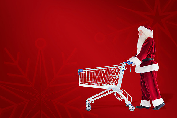 포토 JPG 해외이미지 전신 노년 남자 크리스마스 한명 옆모습 빨간색 쇼핑 산타클로스 쇼핑카 노인남자한명만 해외202004 해외포토 1 기념일 뷰포인트 컬러 사람 성인 카트 남자한명만 노인남자만 파일형식