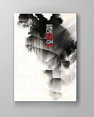 EPS 해외이미지 포스터 백그라운드 일러스트 수묵화 미술 타이포그라피 사람없음 검은색 먹 번짐 국경 해외202004 해외일러스트 문자 컬러 서예 문화예술 파일형식 벡터 효과