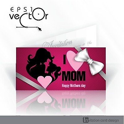 EPS 해외이미지 행복 실루엣 분홍색 일러스트 가족 사랑 사람없음 하트 축하 어머니의날 해외202004 해외일러스트 모양 기념일 감정 컬러 컨셉 관계 촬영기법 미국문화 파일형식 벡터