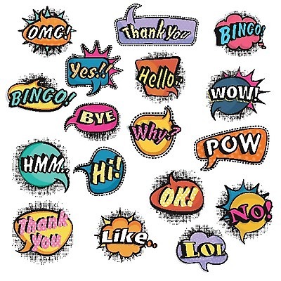 EPS 해외이미지 말풍선 스티커 일러스트 텍스트 프레임 사람없음 단어 컬러풀 표현 인사 유머 만화 감사 팝아트 코믹 카툰스타일 레터링 해외202004 해외일러스트 문자 감정 컬러 예절 그림 파일형식 벡터
