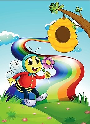 EPS 해외이미지 주간 나무 식물 동물 구름 꽃잎 꽃 곤충 무지개 잎 오렌지 일러스트 자연 하늘 생물 선물 풍경 야외 그래픽 빨간색 초록색 파란색 컬러풀 노란색 환경 줄무늬 나뭇가지 잡초 꿀벌 만화 남색 벌 제비꽃 언덕 그림 생태계 꿀 자원 리빙 벌집 내추럴 호박벌 해외202004 해외일러스트 자연요소 컬러 무늬 과일 파일형식 벡터
