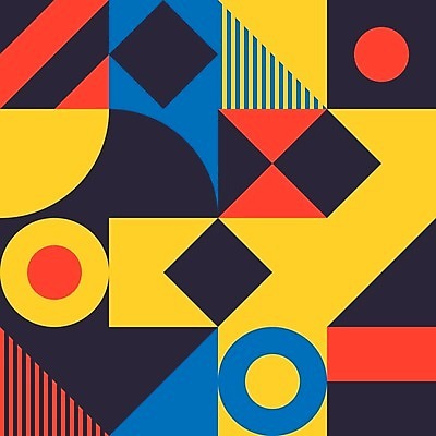 EPS 해외이미지 모양 템플릿 디자인 포스터 백그라운드 컨셉 패턴 일러스트 추상 미술 사람없음 그래픽 장식 컬러풀 노란색 원형 플랫 심플 기하학 구성 스타일 미니멀리스트 미니멀 해외202004 해외일러스트 도형 컬러 무늬 문화예술 파일형식 벡터