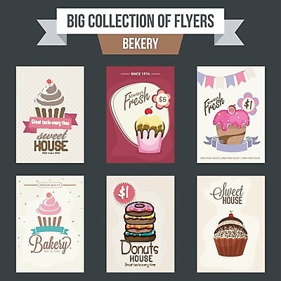 EPS 해외이미지 직업 배너 포스터 리플렛 일러스트 디저트 팜플렛 사람없음 세트 케이크 상점 축하 생일 도넛 컵케이크 머핀 축하카드 생일축하 생일카드 맛있는 해외202004 해외일러스트 기념일 음식 빵 컨셉 카드_감사 파일형식 벡터