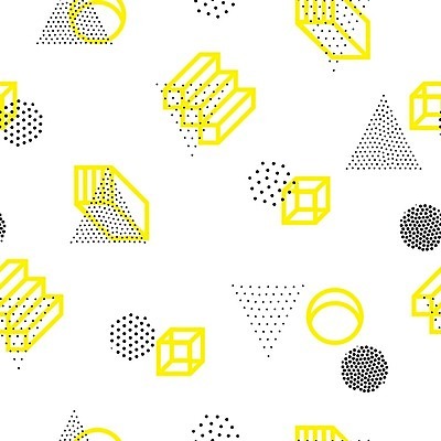 EPS 해외이미지 모양 디자인 선 백그라운드 패턴 일러스트 추상 사람없음 그래픽 노란색 검은색 원형 플랫 기하학 팝 스타일 멤피스디자인 해외202004 해외일러스트 도형 컬러 무늬 파일형식 벡터