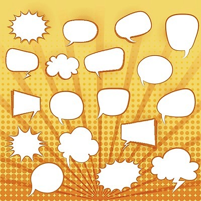 EPS 해외이미지 모양 디자인 말풍선 스티커 일러스트 추상 프레임 사람없음 노란색 만화 팝아트 코믹 카툰스타일 해외202004 해외일러스트 컬러 무늬 그림 파일형식 벡터