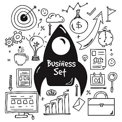 EPS 해외이미지 화살표 서류가방 라인일러스트 일러스트 비즈니스 그래프 사람없음 세트 모니터 돈자루 과녁판 낙서 우주선 문서 해외202004 해외일러스트 돈 가방 컴퓨터 우주 파일형식 벡터