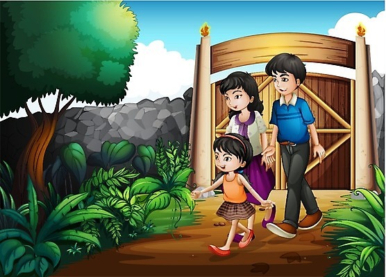 EPS 해외이미지 나무 식물 구름 여자 남자 딸 어린이 벽 잎 일러스트 가족 하늘 엄마 벽돌 사람 소녀 소년 야외 목재 그래픽 초록색 파란색 울타리 갈색 흙 바위 잡초 아빠 바리케이드 땅 그림 대문 뒤뜰 땅바닥 해외202004 해외일러스트 자연요소 컬러 재료 관계 바닥 담장 문 파일형식 벡터