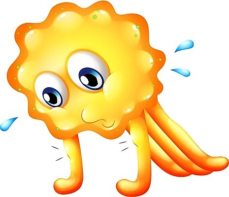 EPS 해외이미지 캐릭터 일러스트 사람없음 운동 노란색 땀 몬스터 해외202004 해외일러스트 일러캐릭터 컬러 건강 파일형식 벡터