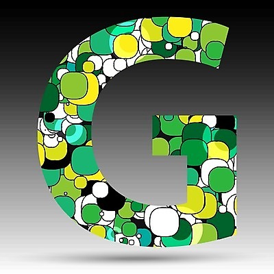 EPS 해외이미지 알파벳 일러스트 텍스트 대문자 사람없음 그래픽 초록색 물방울무늬 G 해외202004 해외일러스트 영어 컬러 무늬 파일형식 벡터