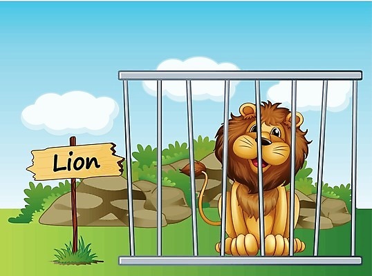 EPS 해외이미지 식물 동물 구름 공원 일러스트 발 자연 하늘 간판 동물원 풍경 야외 목재 그래픽 초록색 파란색 울타리 갈색 고양이 바위 입 사자 사인 그림 코 꼬리 귀 육식동물 장면 발톱 철강 해외202004 해외일러스트 자연요소 나무 공공시설 컬러 재료 포유류 신체부위 담장 반려동물 돌_바위 생태계 파일형식 벡터