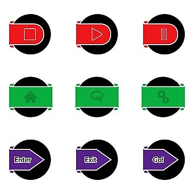 EPS 해외이미지 모양 디자인 스티커 일러스트 비즈니스 사람없음 빨간색 초록색 빛 세트 컬러풀 라벨 상점 카트 공백 흰색 심볼 심플 엘리먼트 해외202004 해외일러스트 컬러 프레임 파일형식 벡터