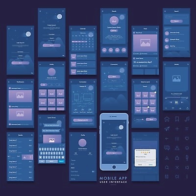 EPS 해외이미지 템플릿 일러스트 비즈니스 모바일 사람없음 스마트폰 스크린 정보 달력 플랫 어플리케이션 연결 알림 묘사 검색 순위 온라인 전자상거래 전송 UI 계좌 구독 소프트웨어 웹디자인 인터페이스 터치스크린 목업 와이어프레임 해외202004 해외일러스트 금융 핸드폰 스마트기기 파일형식 벡터