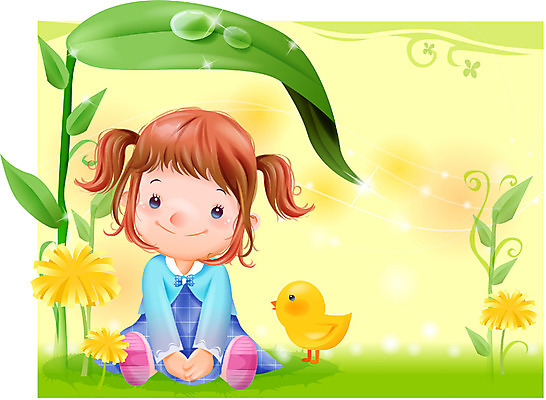 EPS 여자 꽃 감정 초등학생 어린이 일러스트 상상 자연 동화 병아리 한명 사람 소녀 야외 민들레 순수 여자만 여자한명만 어린이만 소녀만 소녀한명만 국내일러스트 식물 1 학생 컨셉 조류 생태계 파일형식 벡터